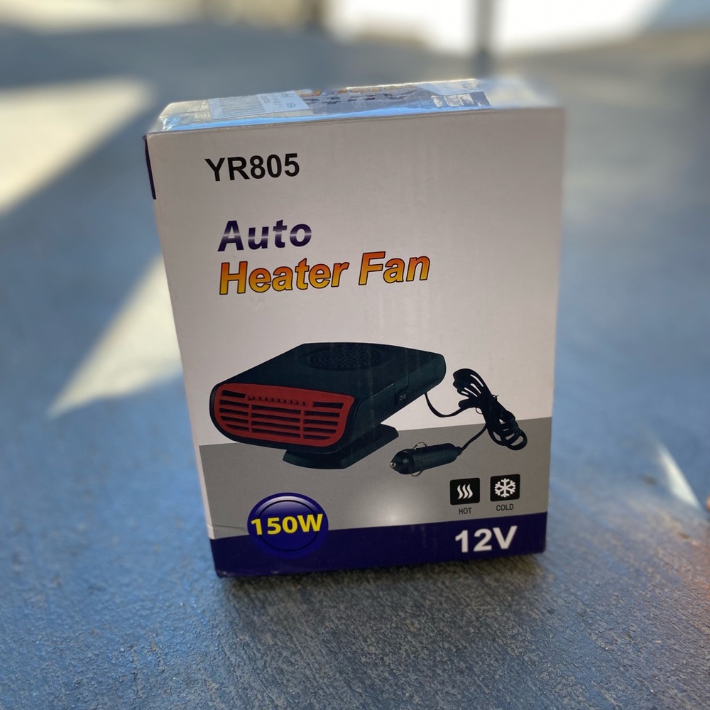 Auto Heater Fan 12V with Red Accents